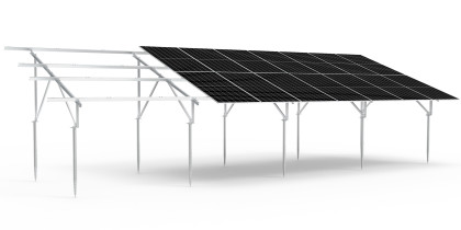 TonKor Ground Mount Carbon Steel Dual Pile Ground Screw Foundation